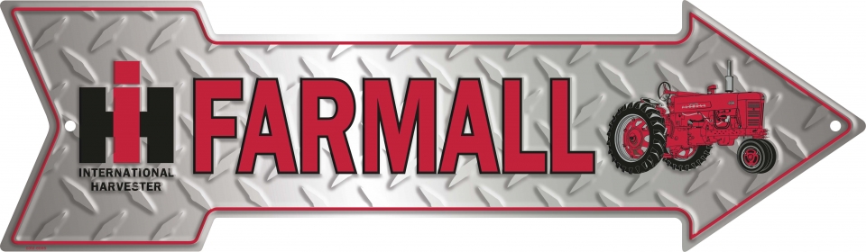 IH Farmall Retro Arrow Metal Sign